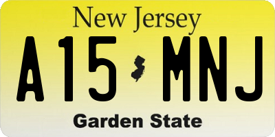 NJ license plate A15MNJ