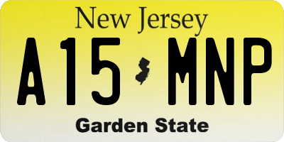 NJ license plate A15MNP