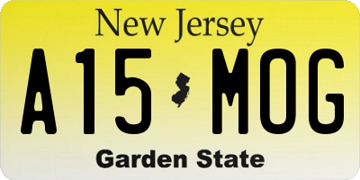 NJ license plate A15MOG