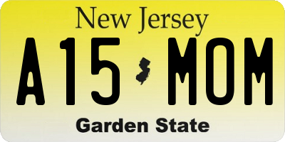 NJ license plate A15MOM