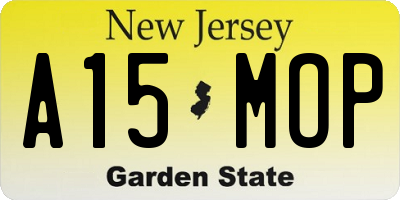 NJ license plate A15MOP