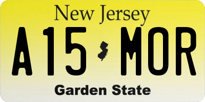 NJ license plate A15MOR