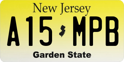 NJ license plate A15MPB