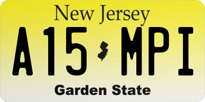 NJ license plate A15MPI
