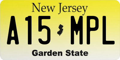NJ license plate A15MPL