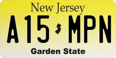 NJ license plate A15MPN