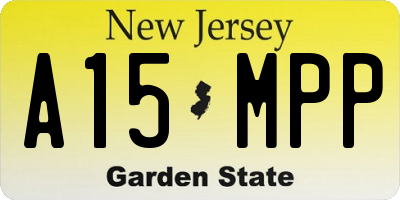 NJ license plate A15MPP