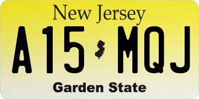 NJ license plate A15MQJ