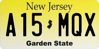 NJ license plate A15MQX