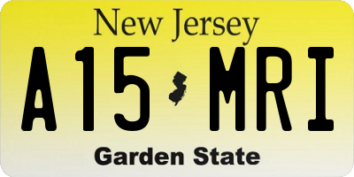 NJ license plate A15MRI
