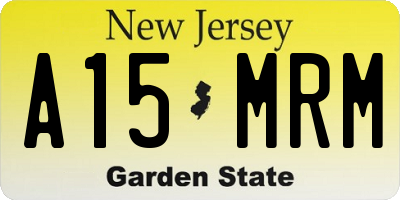 NJ license plate A15MRM