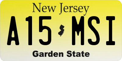 NJ license plate A15MSI