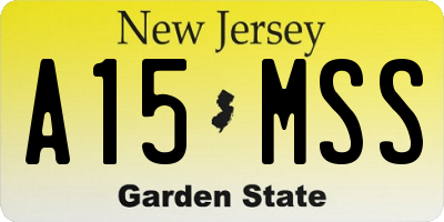 NJ license plate A15MSS