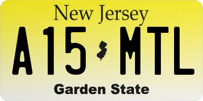 NJ license plate A15MTL