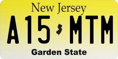 NJ license plate A15MTM