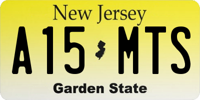 NJ license plate A15MTS