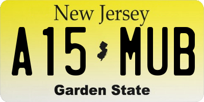 NJ license plate A15MUB