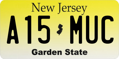 NJ license plate A15MUC