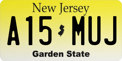 NJ license plate A15MUJ