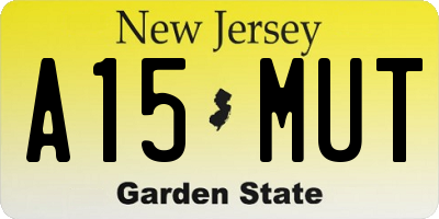 NJ license plate A15MUT