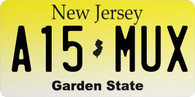 NJ license plate A15MUX