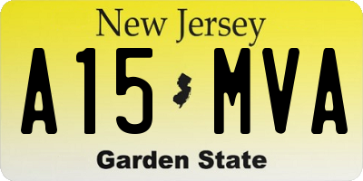 NJ license plate A15MVA