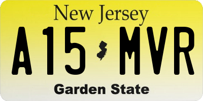 NJ license plate A15MVR