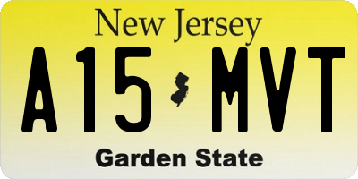 NJ license plate A15MVT