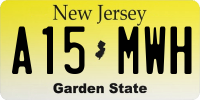 NJ license plate A15MWH