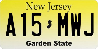 NJ license plate A15MWJ