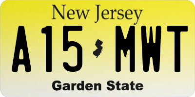 NJ license plate A15MWT