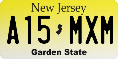 NJ license plate A15MXM