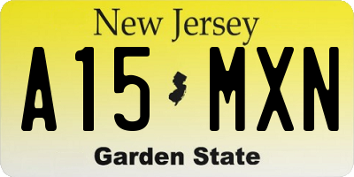 NJ license plate A15MXN