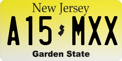NJ license plate A15MXX
