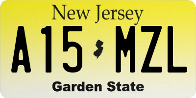 NJ license plate A15MZL