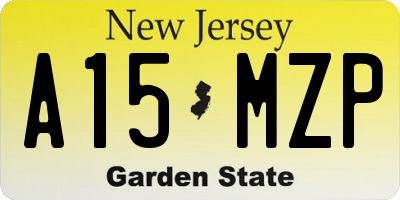 NJ license plate A15MZP