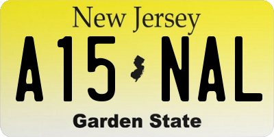NJ license plate A15NAL