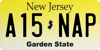 NJ license plate A15NAP