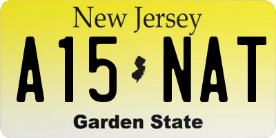 NJ license plate A15NAT