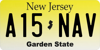 NJ license plate A15NAV