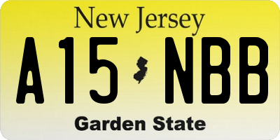 NJ license plate A15NBB