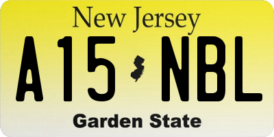 NJ license plate A15NBL