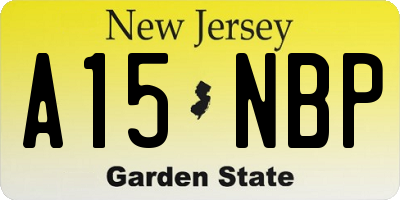 NJ license plate A15NBP