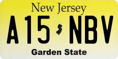 NJ license plate A15NBV