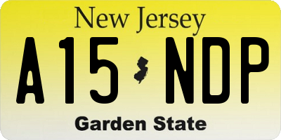 NJ license plate A15NDP