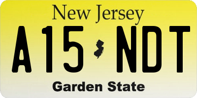 NJ license plate A15NDT