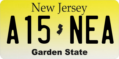 NJ license plate A15NEA