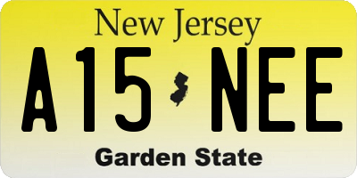 NJ license plate A15NEE