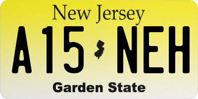 NJ license plate A15NEH