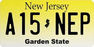 NJ license plate A15NEP